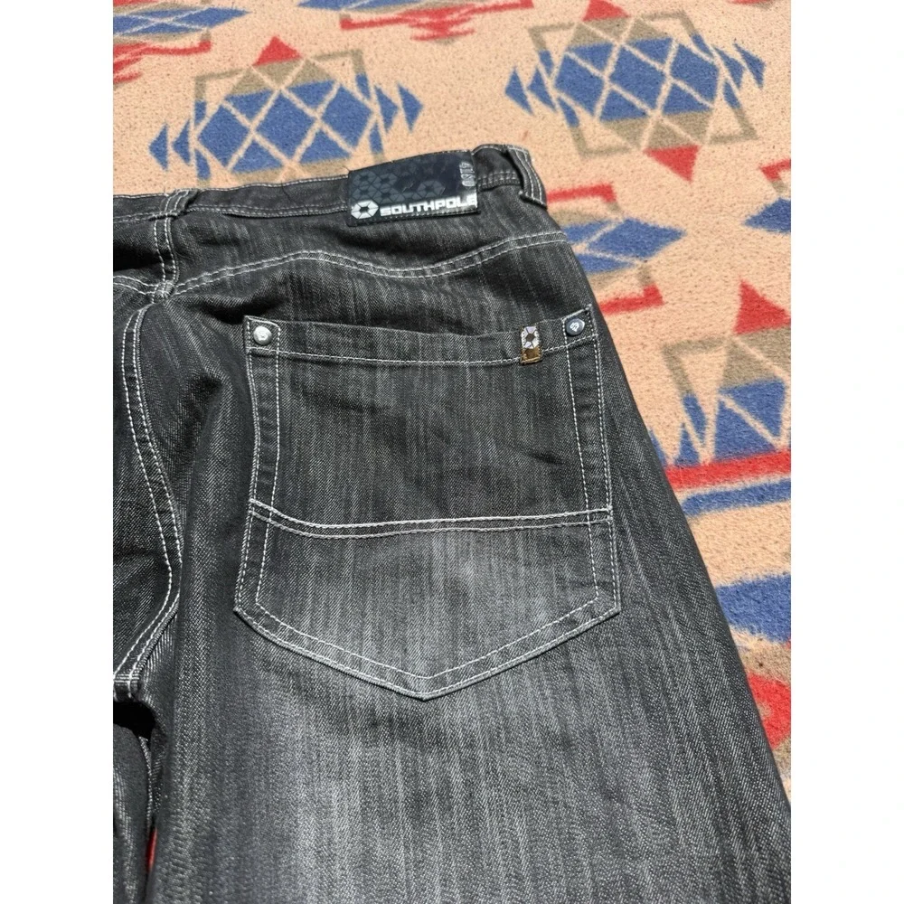 Y2K‎ Southpole 4180 Jeans Mens 38x31* Black Baggy Wide Hip Hop Skater Punk